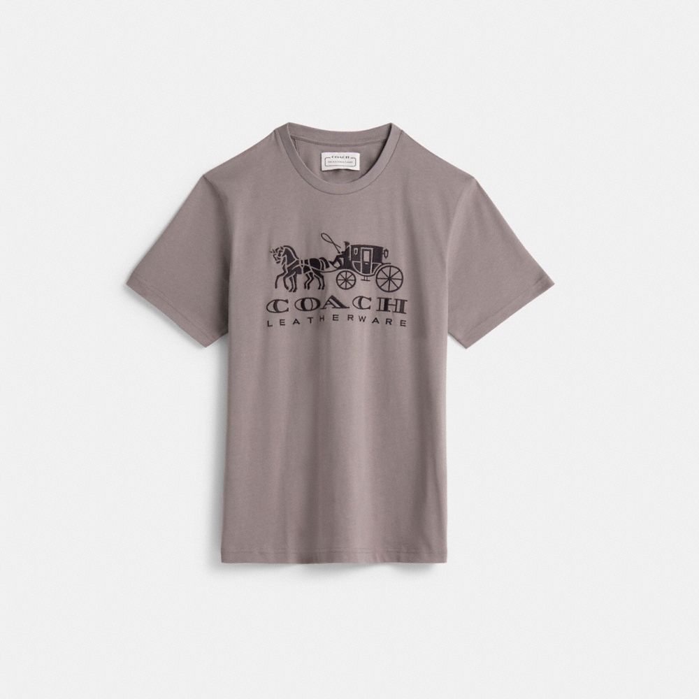 Coach Restored Horse And Carriage T-Shirt In Organic Cotton - Preorder
