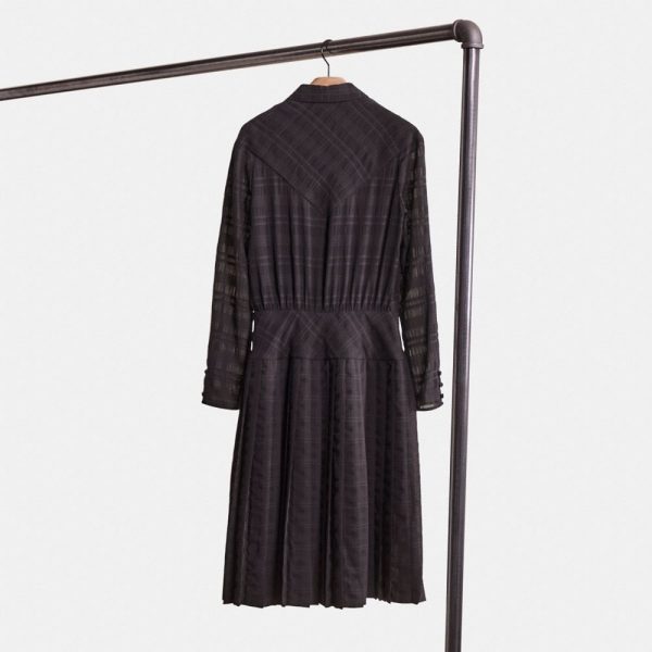 Coach Restored Plaid Pleated Shirt Dress - Preorder