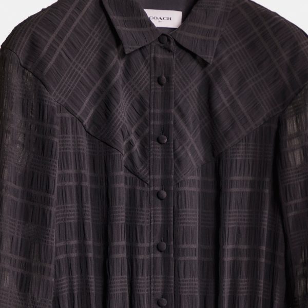Coach Restored Plaid Pleated Shirt Dress - Preorder