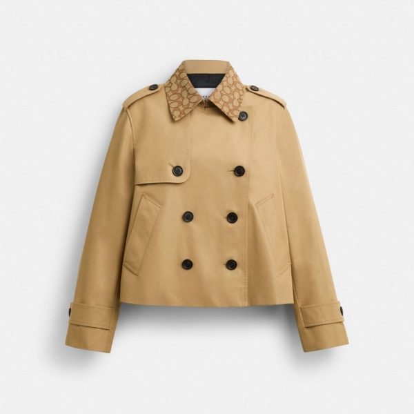 Coach Outlet Short Trench Coat With Signature Collar - Preorder