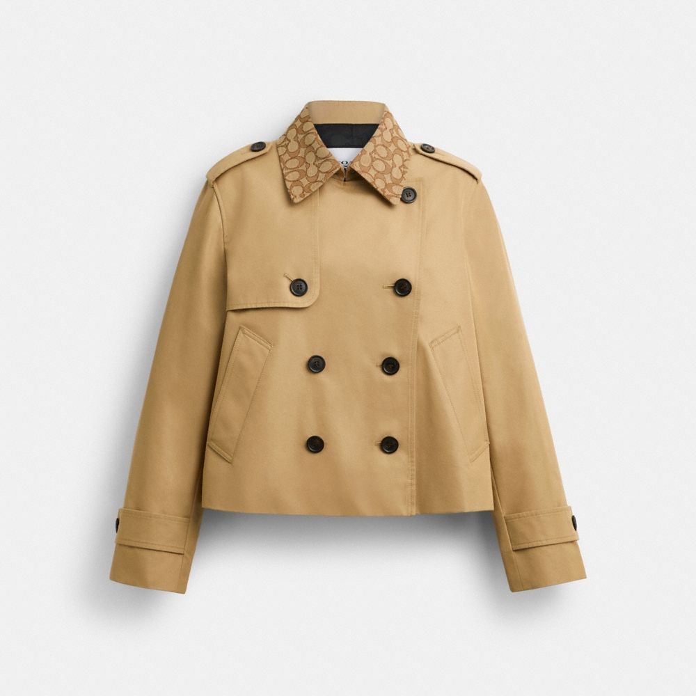Coach Outlet Short Trench Coat With Signature Collar - Preorder