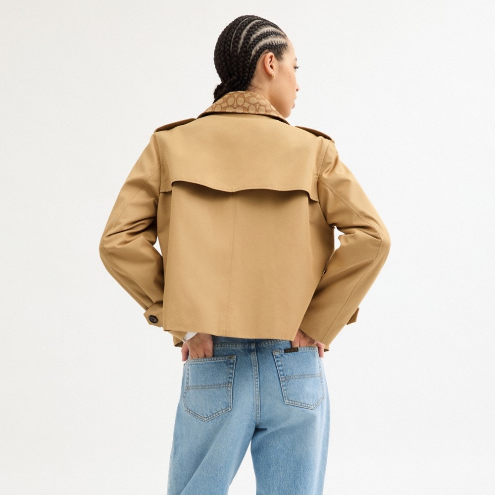 Coach Outlet Short Trench Coat With Signature Collar - Preorder