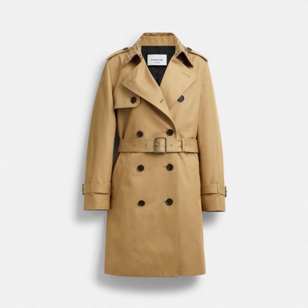 Coach Outlet Mid Trench Coat With Signature Collar - Preorder