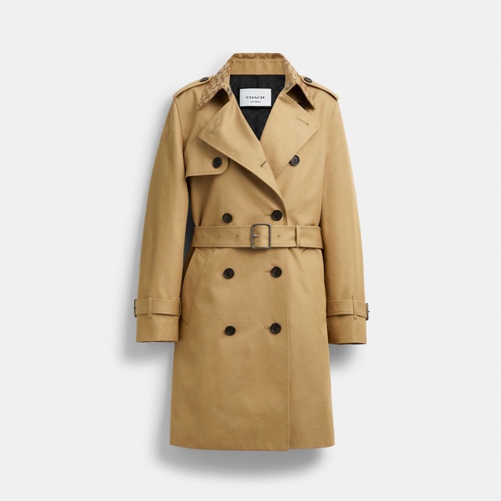 Coach Outlet Mid Trench Coat With Signature Collar - Preorder