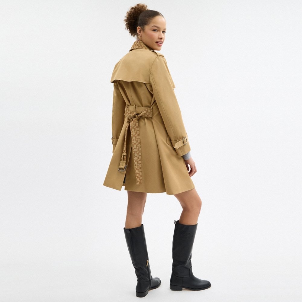 Coach Outlet Mid Trench Coat With Signature Collar - Preorder