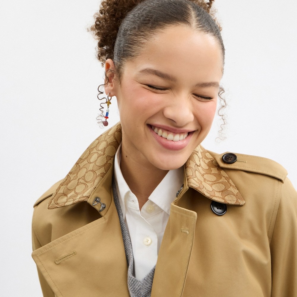Coach Outlet Mid Trench Coat With Signature Collar - Preorder