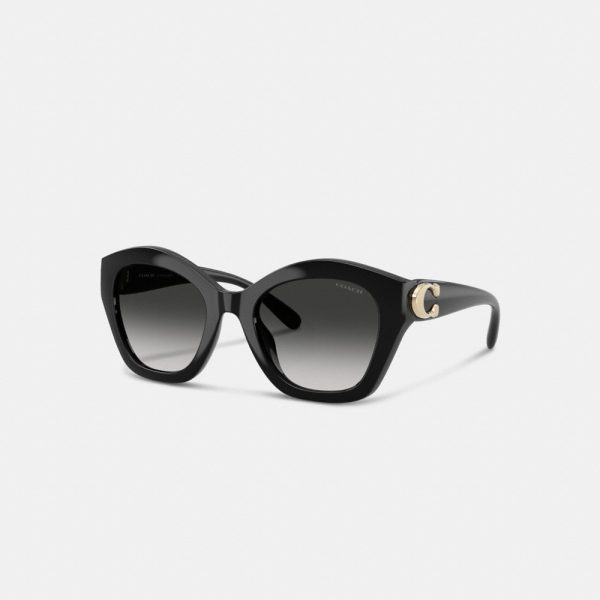 Coach Maxi Sculpted C Oversized Geometric Sunglasses - Preorder