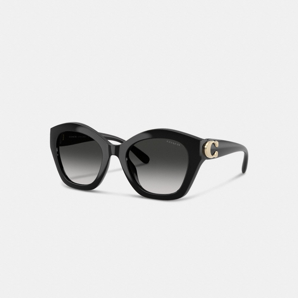 Coach Maxi Sculpted C Oversized Geometric Sunglasses - Preorder