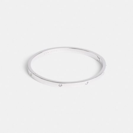Coach Outlet Essential Hinged Bangle - Preorder — Silver