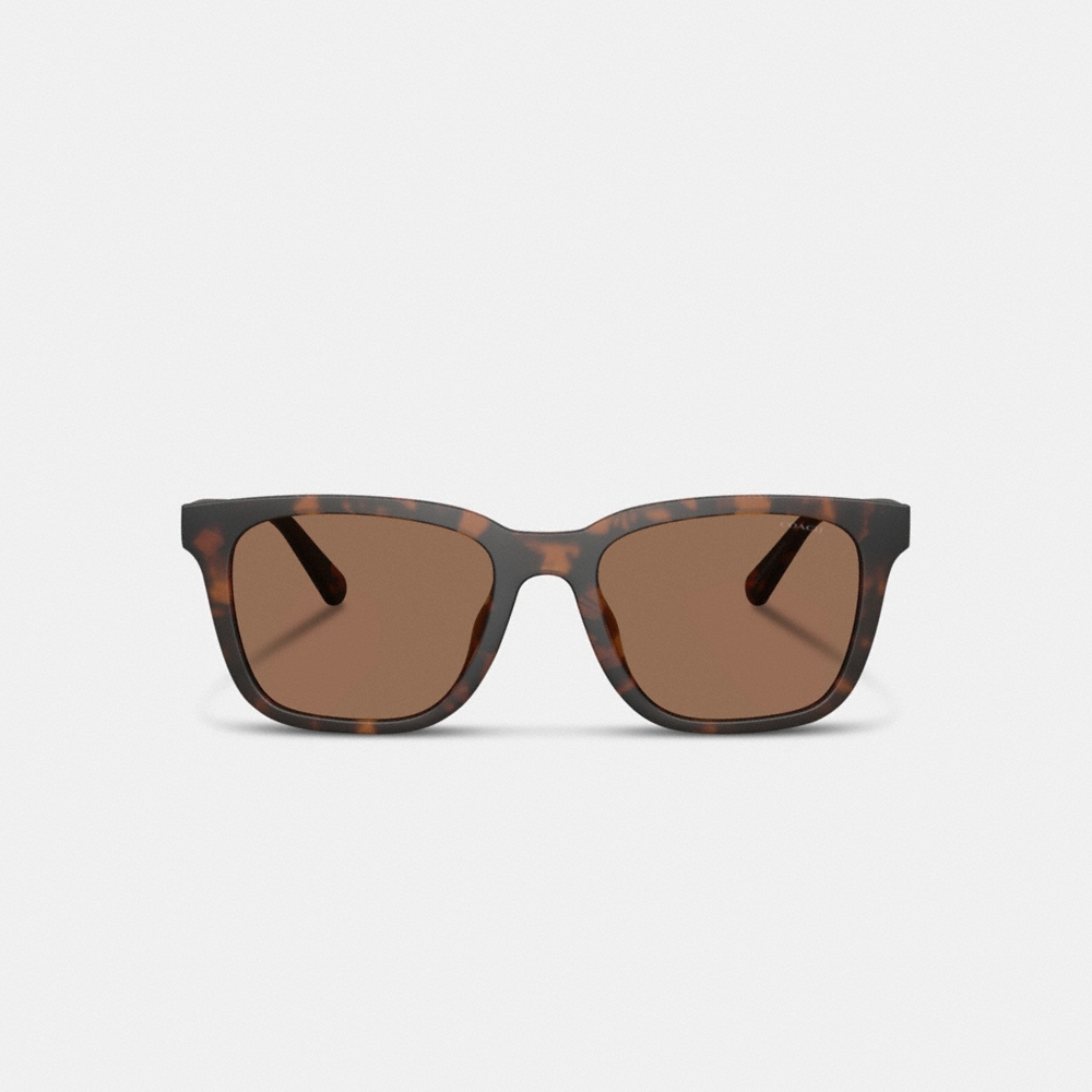 Coach C Hardware Textured Temple Square Sunglasses - Preorder