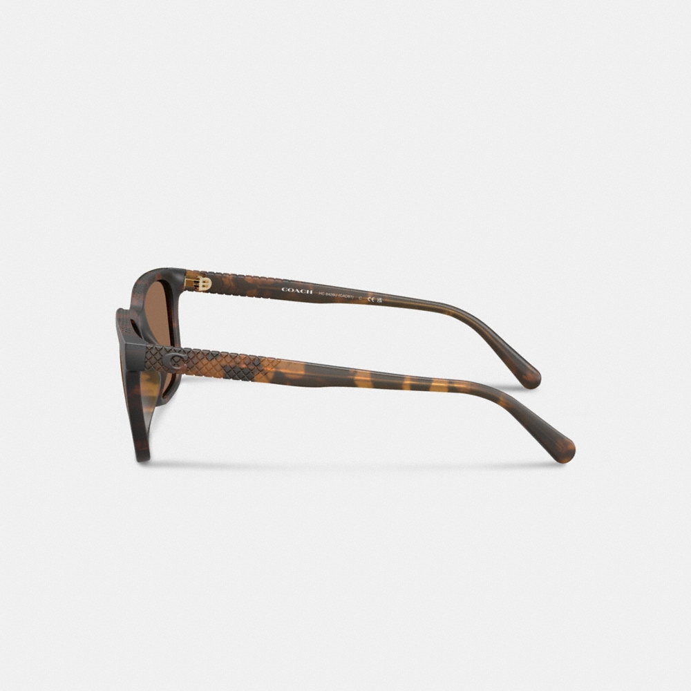 Coach C Hardware Textured Temple Square Sunglasses - Preorder