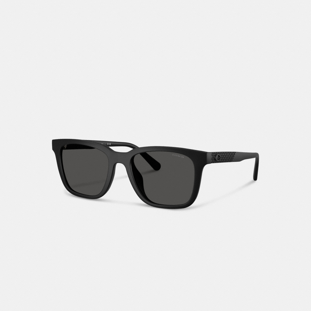 Coach C Hardware Textured Temple Square Sunglasses - Preorder
