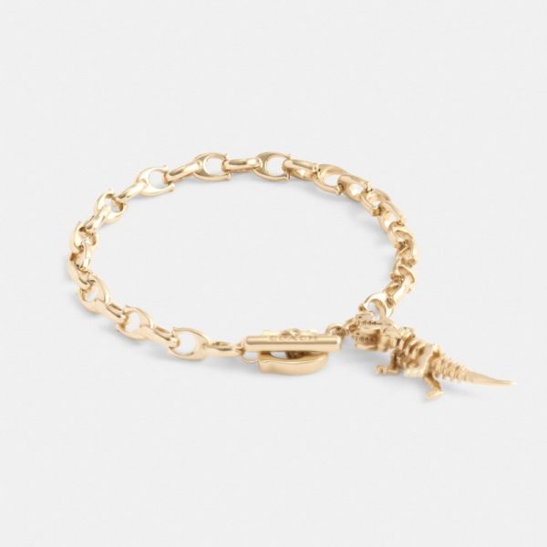 Coach Outlet Skeletal Rexy Signature Chain Bracelet - Preorder
