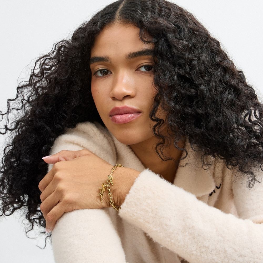 Coach Outlet Skeletal Rexy Signature Chain Bracelet - Preorder