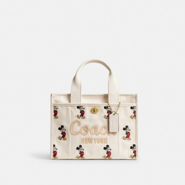 Coach Outlet Disney X Coach Cargo Tote Bag 26 With Mickey Mouse In Regenerative Cotton Canvas - Preorder