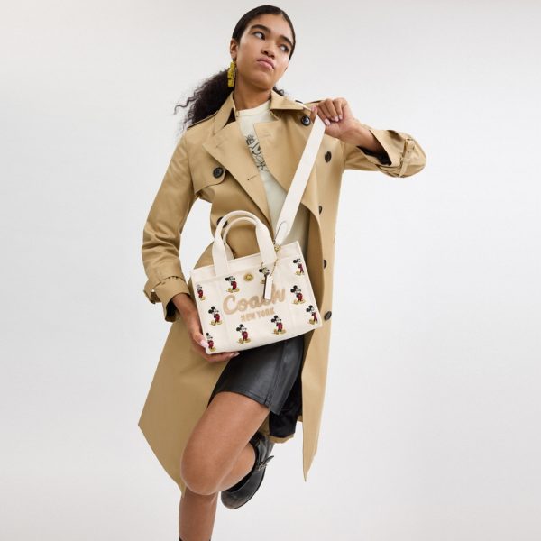 Coach Outlet Disney X Coach Cargo Tote Bag 26 With Mickey Mouse In Regenerative Cotton Canvas - Preorder