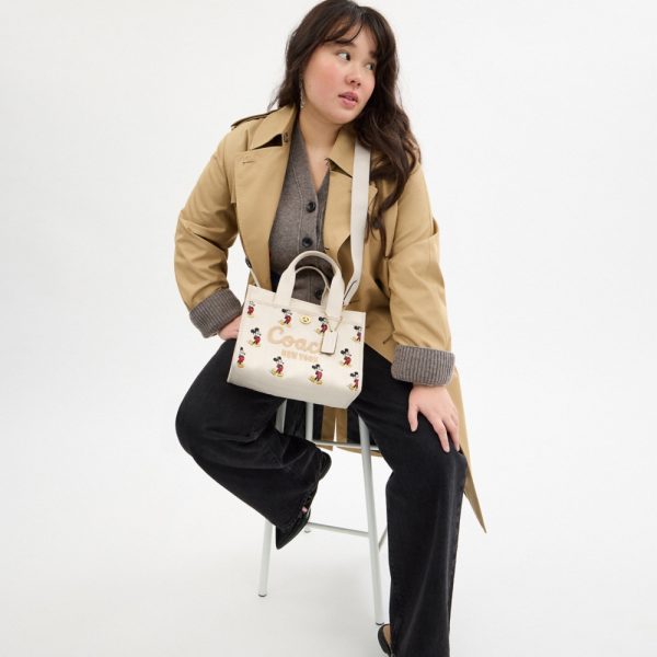 Coach Outlet Disney X Coach Cargo Tote Bag 26 With Mickey Mouse In Regenerative Cotton Canvas - Preorder