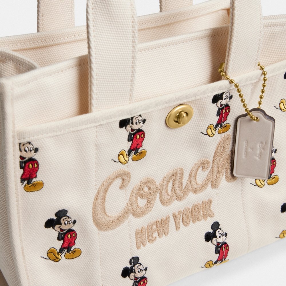 Coach Outlet Disney X Coach Cargo Tote Bag 26 With Mickey Mouse In Regenerative Cotton Canvas - Preorder