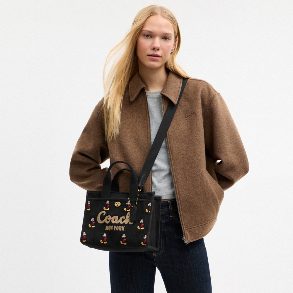 Coach Outlet Disney X Coach Cargo Tote Bag 26 With Mickey Mouse In Regenerative Cotton Canvas - Preorder