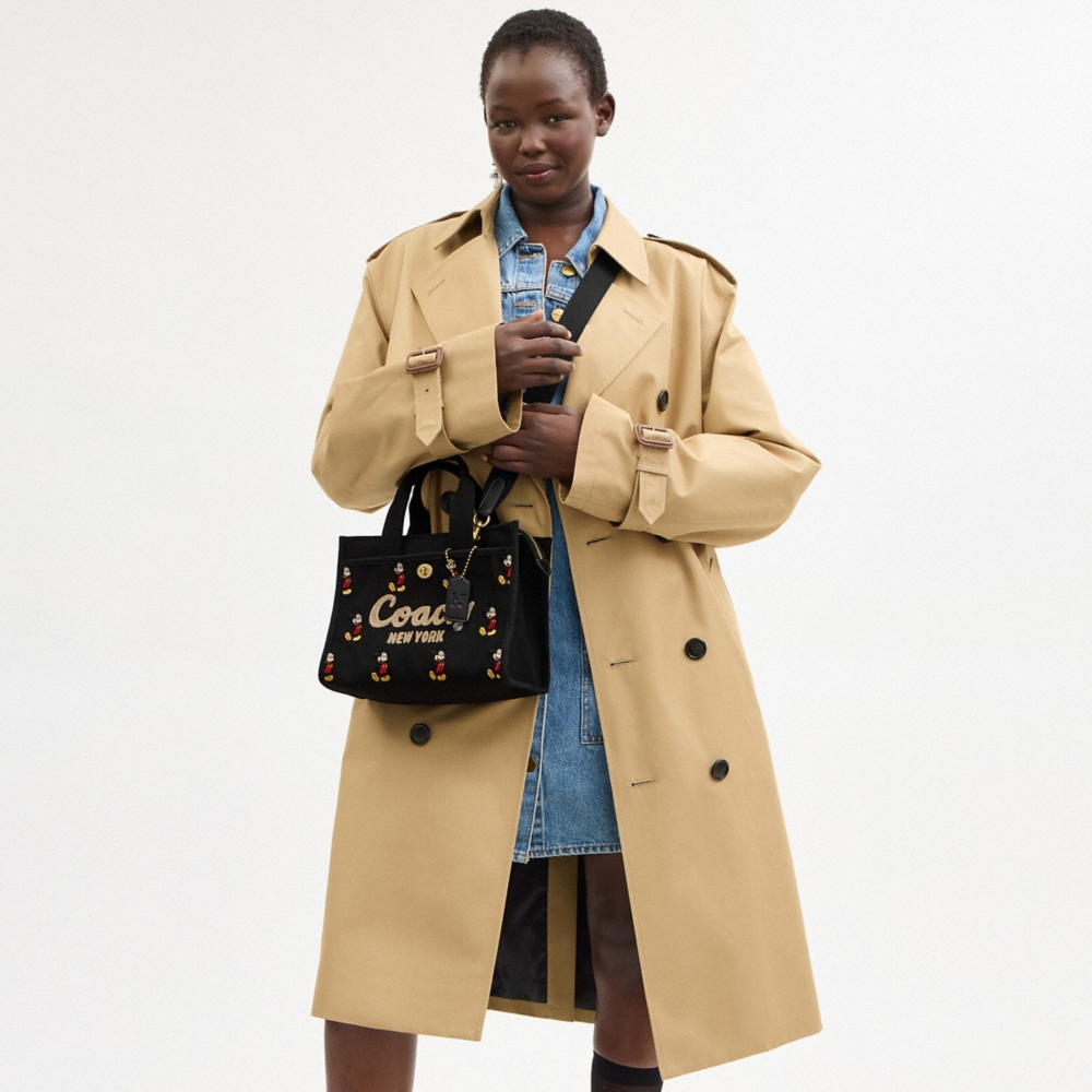 Coach Outlet Disney X Coach Cargo Tote Bag 26 With Mickey Mouse In Regenerative Cotton Canvas - Preorder