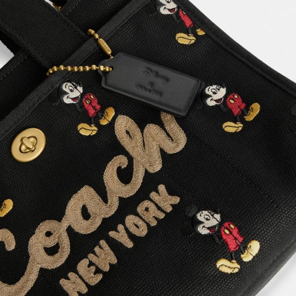 Coach Outlet Disney X Coach Cargo Tote Bag 26 With Mickey Mouse In Regenerative Cotton Canvas - Preorder