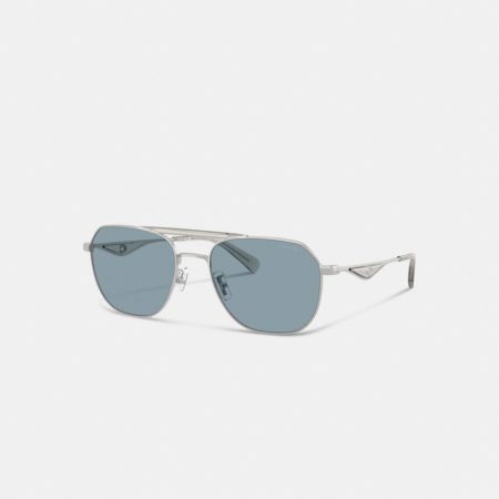 Coach C Hardware Metal Navigator Sunglasses - Preorder — Blue