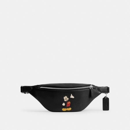 Coach Disney X Coach Charter Belt Bag 7 With Mickey Mouse - Preorder — Black