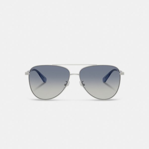 Coach Outlet C Hardware Metal Pilot Sunglasses - Preorder