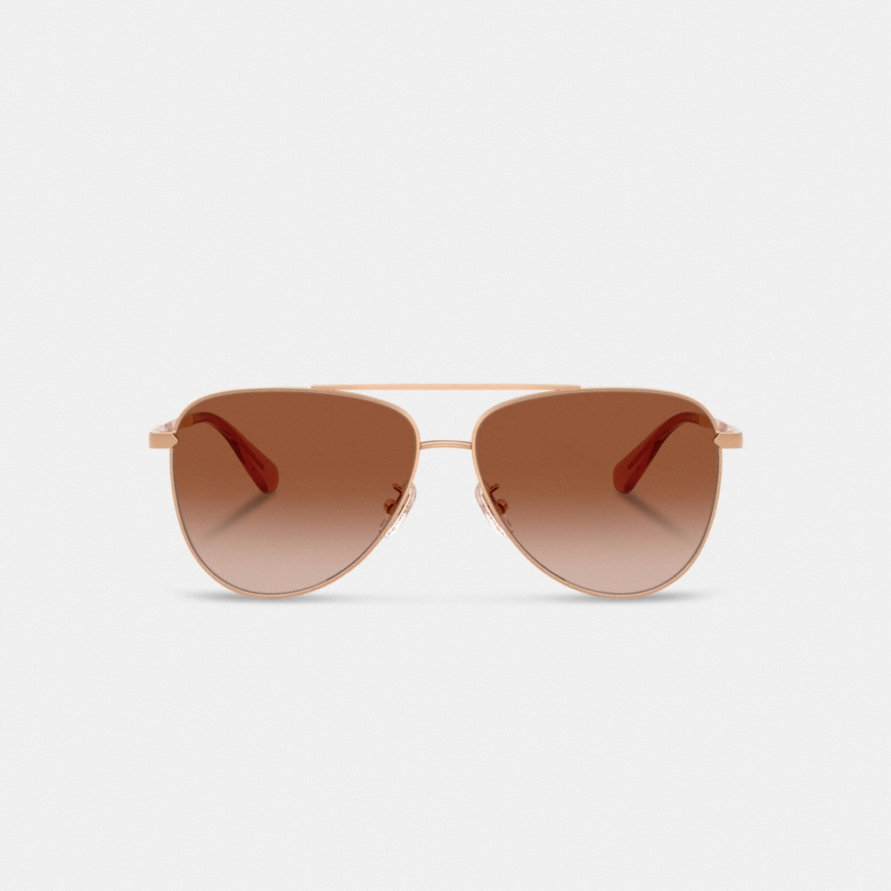 Coach Outlet C Hardware Metal Pilot Sunglasses - Preorder