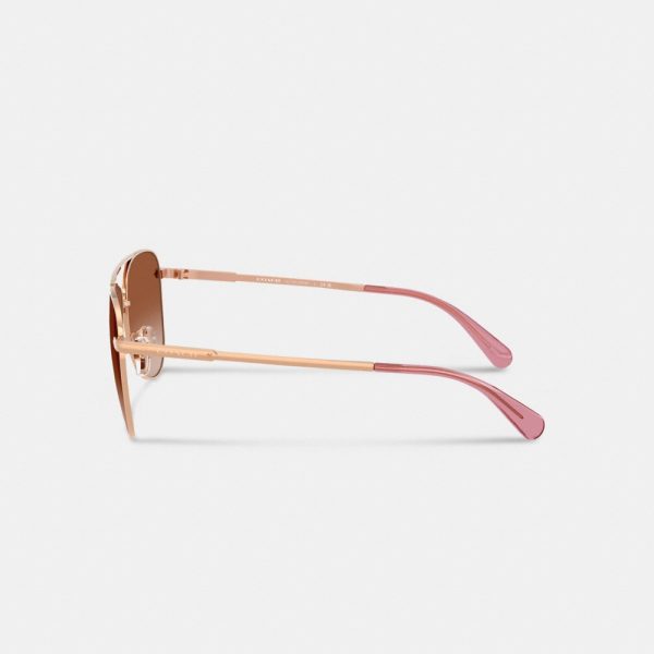 Coach Outlet C Hardware Metal Pilot Sunglasses - Preorder