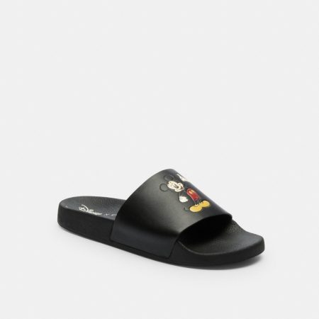Coach Disney X Coach Slide With Mickey Mouse - Preorder — Black · D