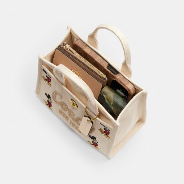 Coach Disney X Coach Cargo Tote Bag 20 With Mickey Mouse In Regenerative Cotton Canvas - Preorder