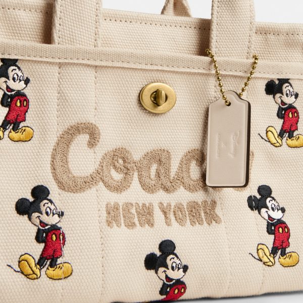 Coach Disney X Coach Cargo Tote Bag 20 With Mickey Mouse In Regenerative Cotton Canvas - Preorder