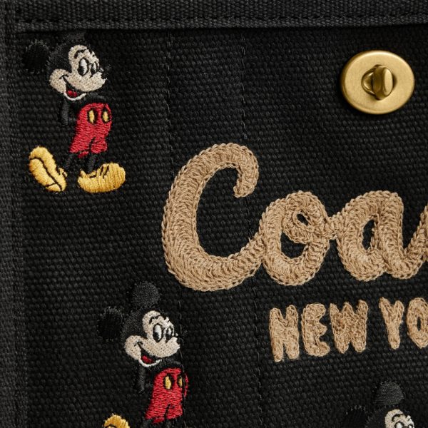 Coach Disney X Coach Cargo Tote Bag 20 With Mickey Mouse In Regenerative Cotton Canvas - Preorder