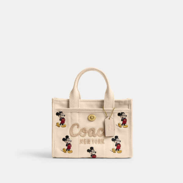 Coach Disney X Coach Cargo Tote Bag 20 With Mickey Mouse In Regenerative Cotton Canvas - Preorder