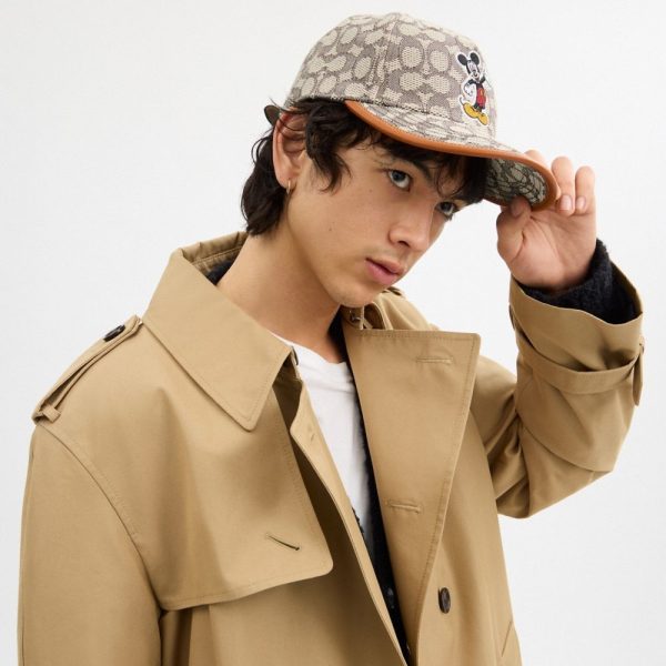 Coach Disney X Coach Signature Baseball Hat With Mickey Mouse - Preorder