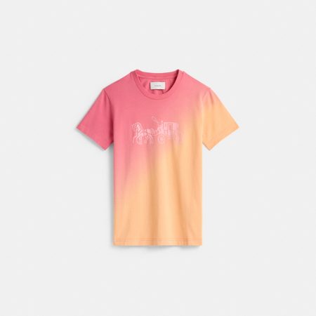 Coach Restored Ombré Horse And Carriage T-Shirt In Organic Cotton - Preorder — Multi