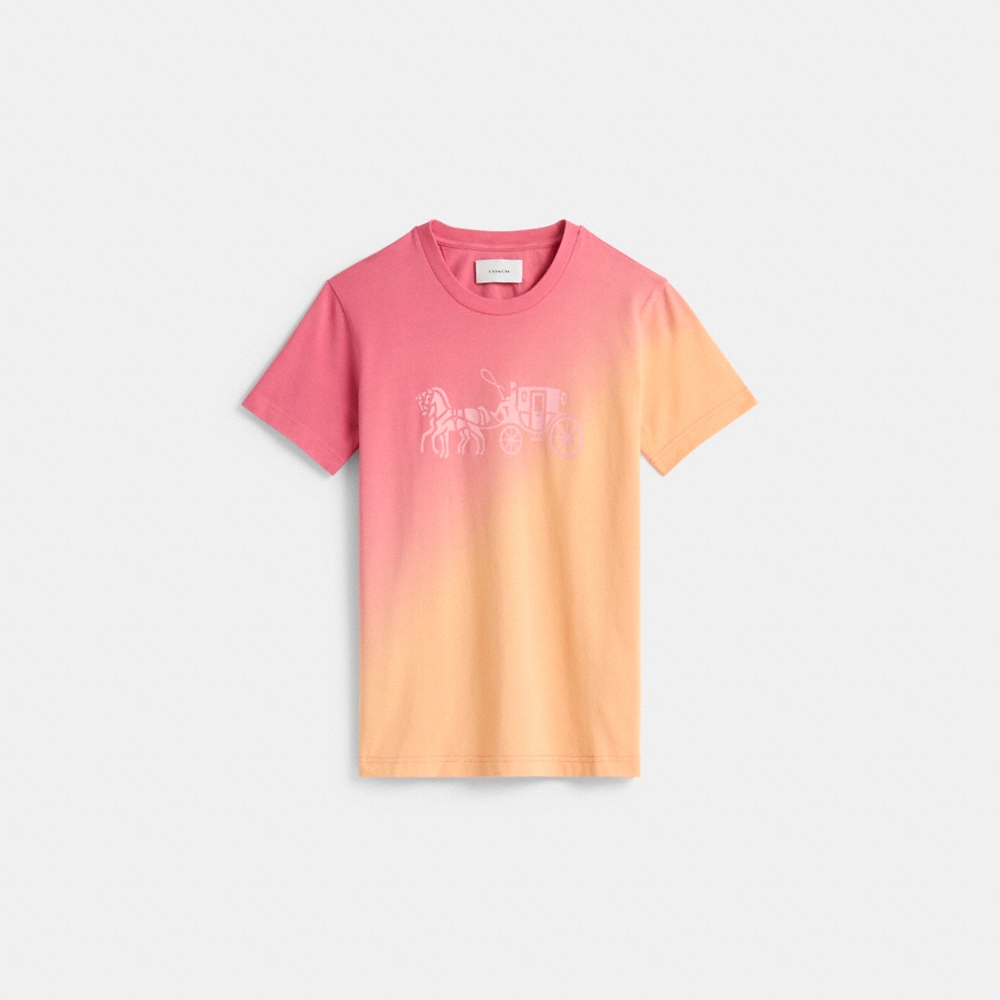 Coach Restored Ombré Horse And Carriage T-Shirt In Organic Cotton - Preorder