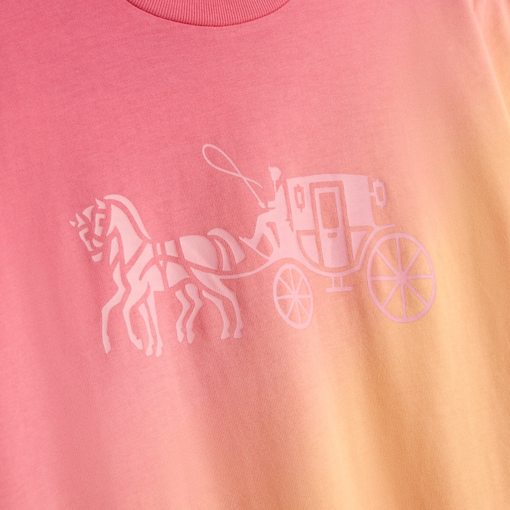 Coach Restored Ombré Horse And Carriage T-Shirt In Organic Cotton - Preorder