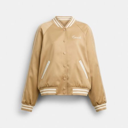Coach Outlet Reversible Signature Souvenir Varsity Jacket - Preorder — Beige