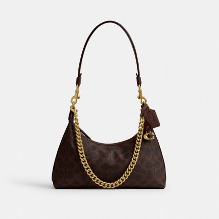 Coach Juliet Shoulder Bag 25 In Signature Canvas - Preorder — Brass/Maple Maple