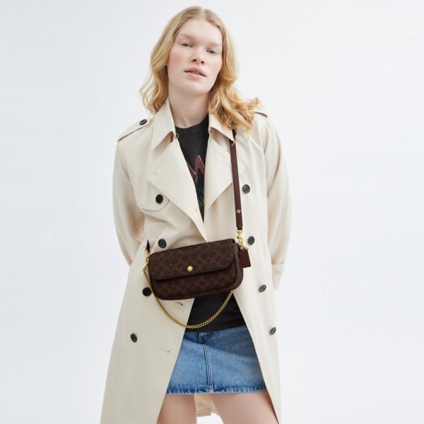 Coach Brook Flap Chain Bag In Signature Canvas - Preorder