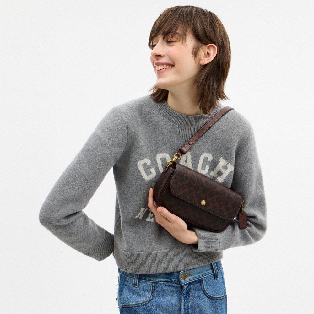 Coach Brook Flap Chain Bag In Signature Canvas - Preorder
