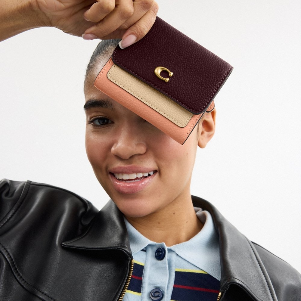 Coach Outlet Mila Small Flap Wallet In Colorblock - Preorder