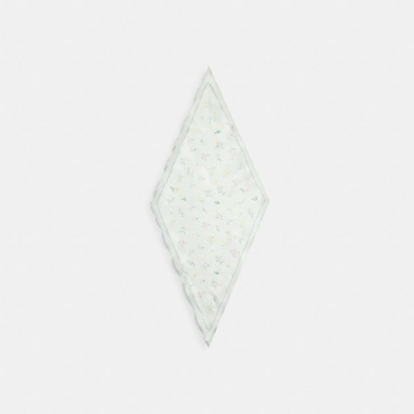 Coach Outlet Tossed Floral Print Silk Diamond Scarf - Preorder