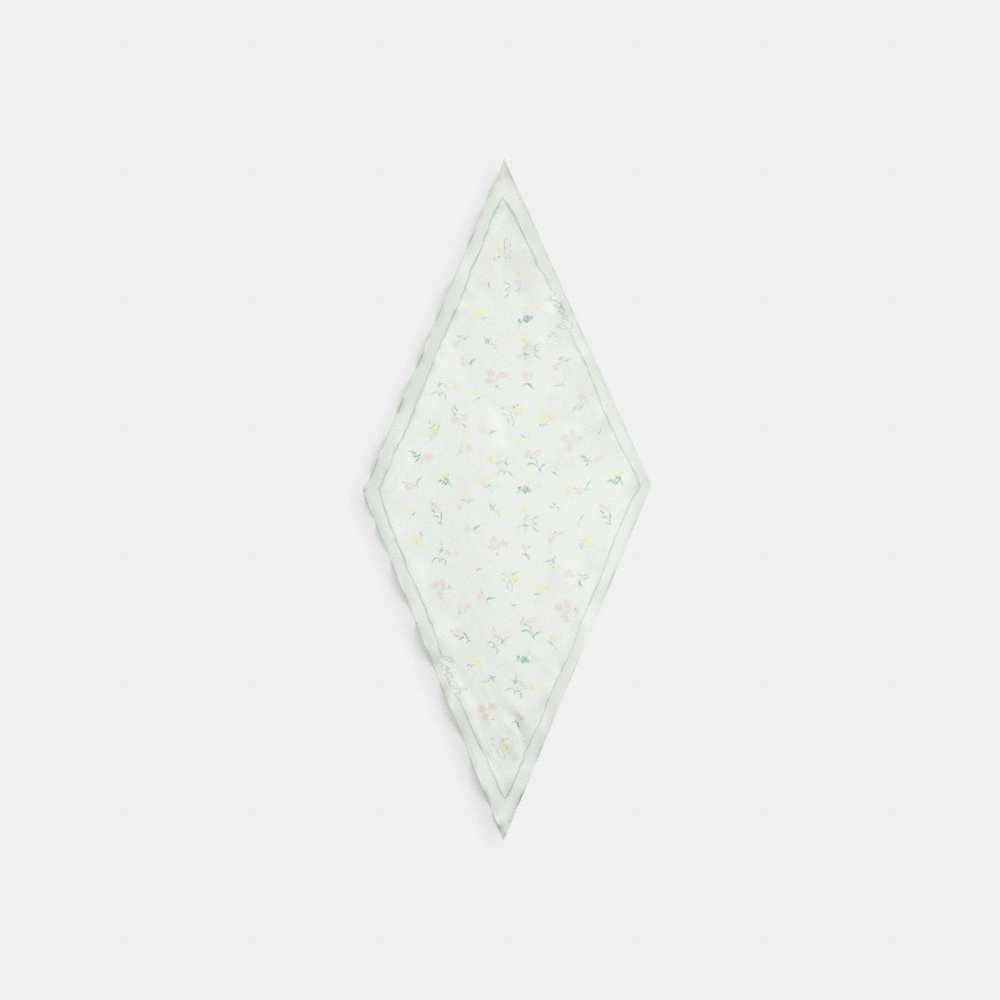 Coach Outlet Tossed Floral Print Silk Diamond Scarf - Preorder
