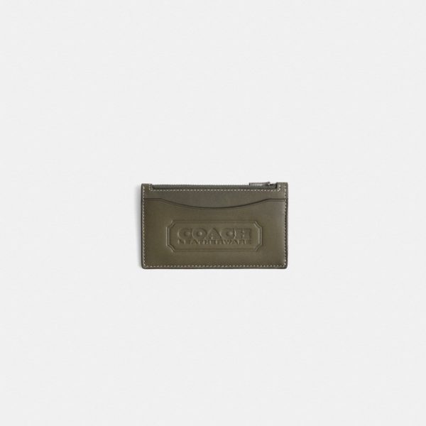 Coach Restored Zip Card Case With Coach Badge - Preorder
