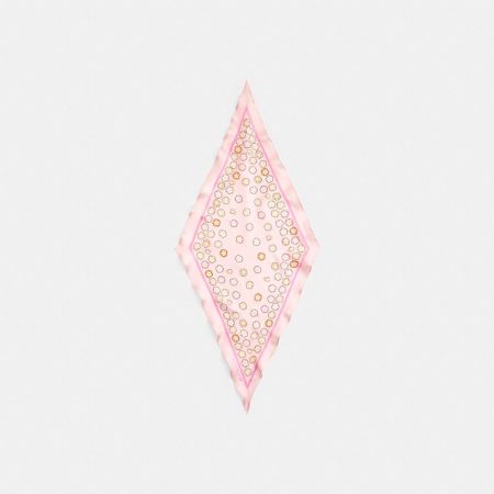 Coach Outlet Waterfall Tea Rose Print Silk Diamond Scarf - Preorder — Tickled Pink