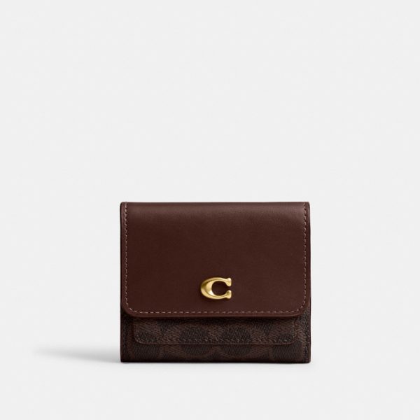 Coach Outlet Mila Small Flap Wallet In Signature Canvas - Preorder