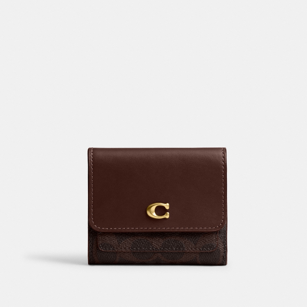 Coach Outlet Mila Small Flap Wallet In Signature Canvas - Preorder